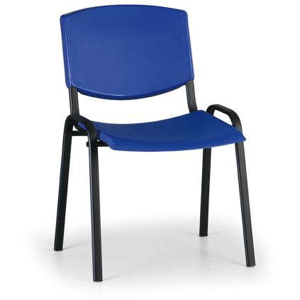 Konferenční židle Design - černé nohy, modrá